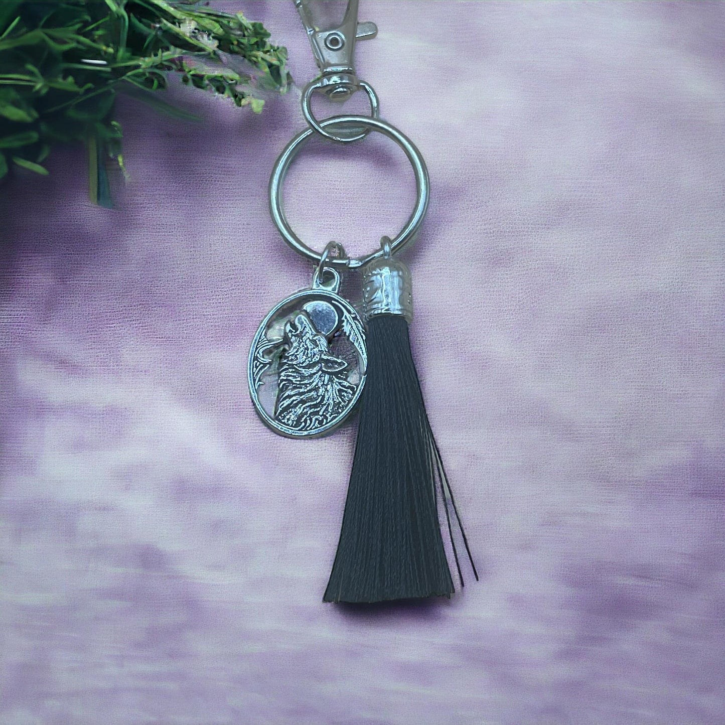 Tassel with charm keychain